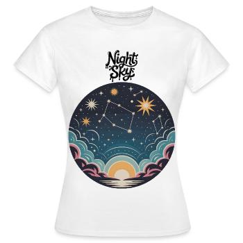 Ciel nocturne - T-shirt Femme - blanc - Devant - AI Model Female 172 dark (172cm)