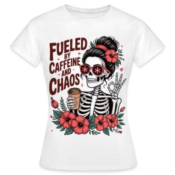 Mother Caffeine Mom Skeleton Coffee - Women's T-Shirt - white - Front - AI Model Female 172 dark (172cm)