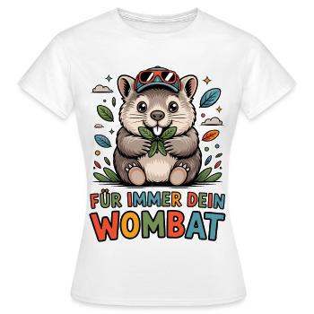 Dein Wombat - Frauen T-Shirt - Weiß - Vorne - AI Model Female 172 dark (172cm)
