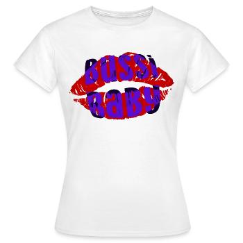 Bussi Baby Kuss kiss Austro Pop Rock Amore love - Frauen T-Shirt - Weiß - Vorne - AI Model Female 172 dark (172cm)