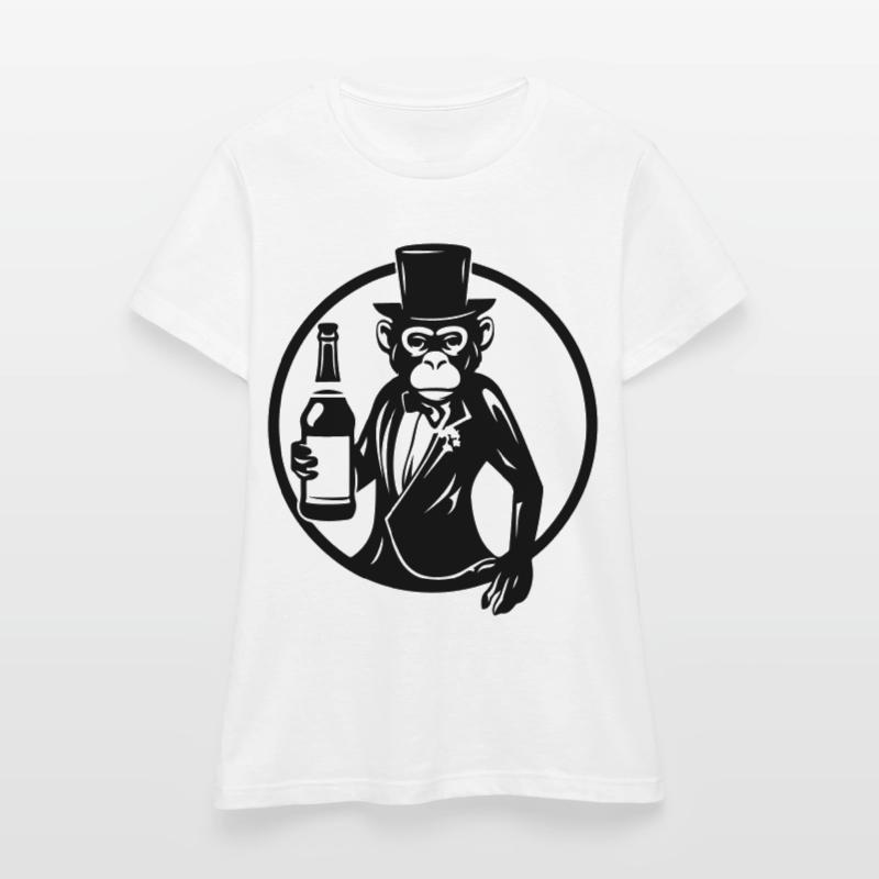 Drunk Monkey Drinking Drunk Women's T-Shirt