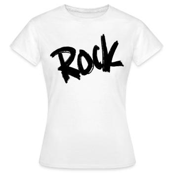 rock - Women's T-Shirt - white - Front - AI Model Female 172 dark (172cm)