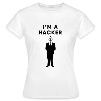 Hacker / Hacken / Hacking - Frauen T-Shirt - Weiß - Vorne - AI Model Female 172 dark (172cm)