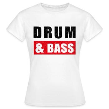 DnB Musik Drum And Bass - Frauen T-Shirt - Weiß - Vorne - AI Model Female 172 dark (172cm)