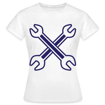 Clé Crossed - T-shirt Femme - blanc - Devant - AI Model Female 172 dark (172cm)