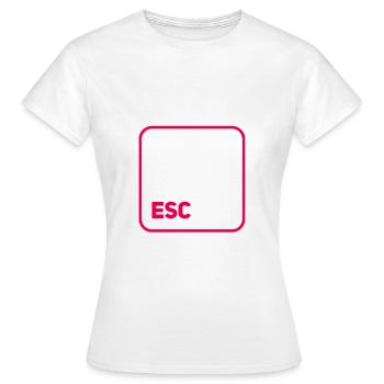 esc taste - Frauen T-Shirt - Weiß - Vorne - AI Model Female 172 dark (172cm)