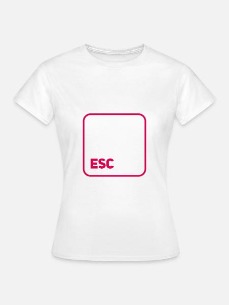 esc key - Women's T-Shirt - white