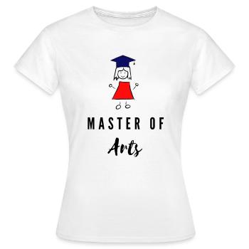 Master of Arts graduate Uni - Women's T-Shirt - white - Front - AI Model Female 172 dark (172cm)