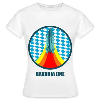 BAVARIA ONE Raumfahrt Bayern Geschenk - Frauen T-Shirt - Weiß - Vorne - AI Model Female 172 dark (172cm)