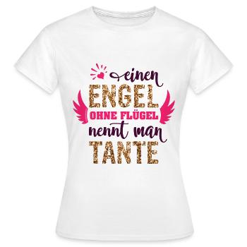 meilleur tante ange cadeau dictons marraine or - T-shirt Femme - blanc - Devant - AI Model Female 172 dark (172cm)