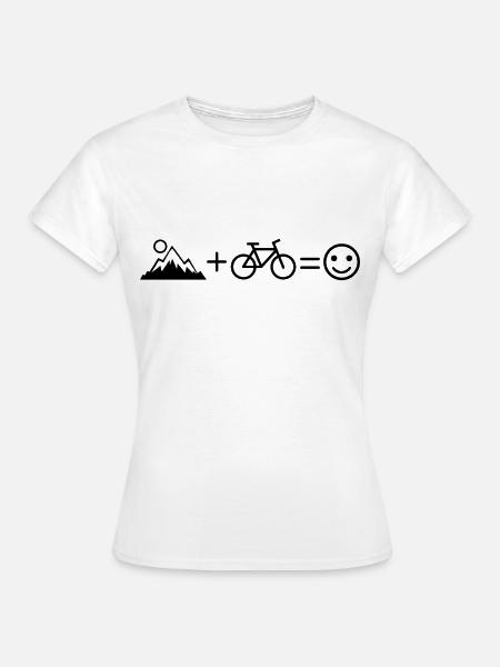 MOUNTAIN BIKE LUSTIG Mountainbiker Mountainbike - Frauen T-Shirt - Weiß