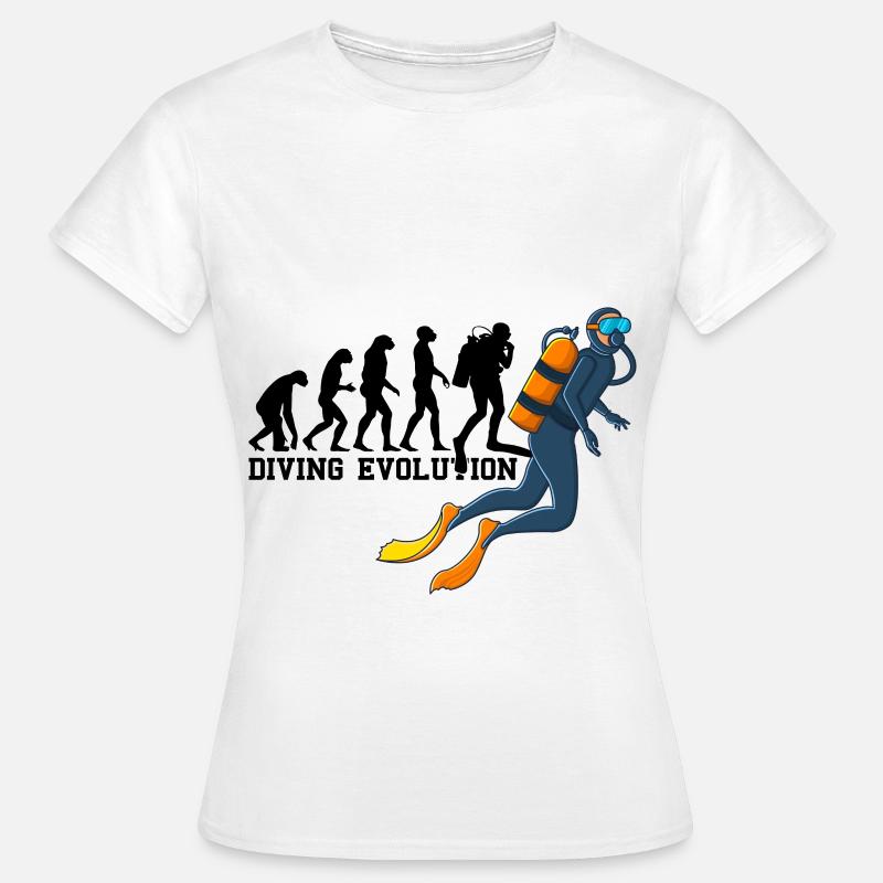 Plongée Évolution Plongée Plongeur Instructeur de plongée - T-shirt Femme - blanc