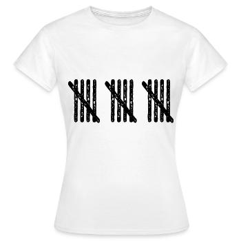 STRICHLISTE 15 Geburtstag Jungen 15 Jahre - Frauen T-Shirt - Weiß - Vorne - AI Model Female 172 dark (172cm)