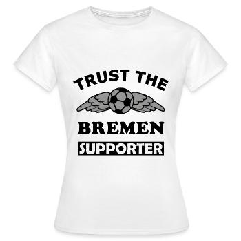 Le supporter de Brême - T-shirt Femme - blanc - Devant - AI Model Female 172 dark (172cm)