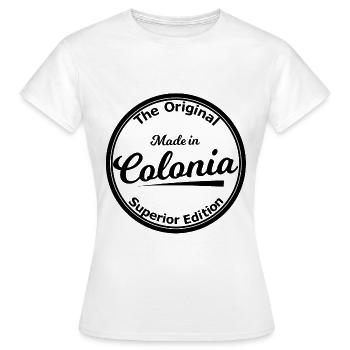 Né à Cologne - T-shirt Femme - blanc - Devant - AI Model Female 172 dark (172cm)