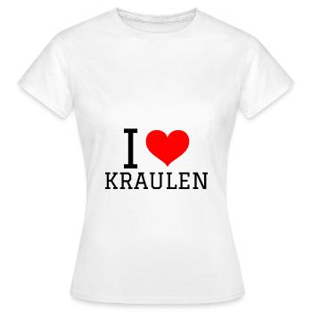 Nager en disant drôle J’aime ramper - T-shirt Femme - blanc - Devant - AI Model Female 172 dark (172cm)