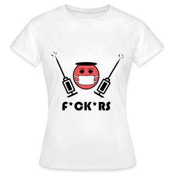 La pandémie contre-attaque - T-shirt Femme - blanc - Devant - AI Model Female 172 dark (172cm)