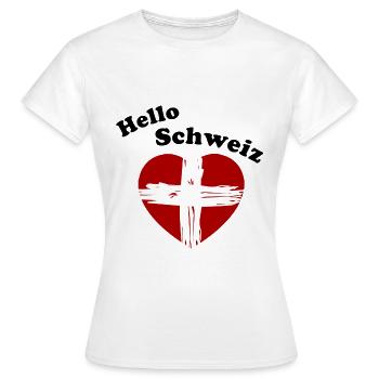 Auswanderer Schweiz - Frauen T-Shirt - Weiß - Vorne - AI Model Female 172 dark (172cm)