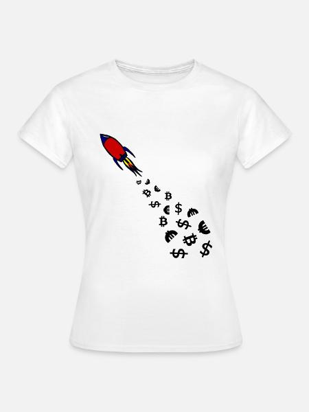 Bitcoin und Dollars - Frauen T-Shirt - Weiß