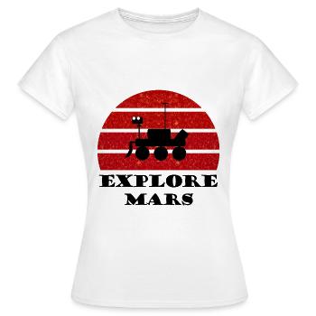 Die Weltraum Mission zum Mars - Frauen T-Shirt - Weiß - Vorne - AI Model Female 172 dark (172cm)