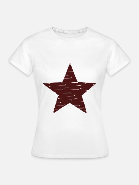 Stern und Sozialismus - Frauen T-Shirt - Weiß
