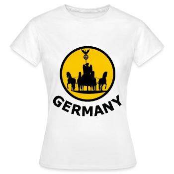 Les fans d’Allemagne - T-shirt Femme - blanc - Devant - AI Model Female 172 dark (172cm)
