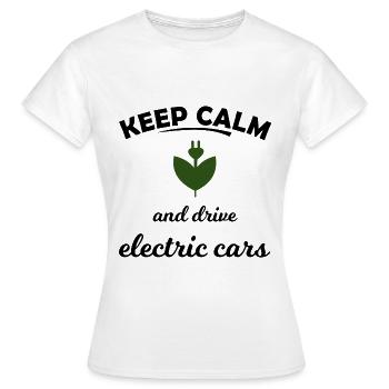 Les voitures électriques - T-shirt Femme - blanc - Devant - AI Model Female 172 dark (172cm)