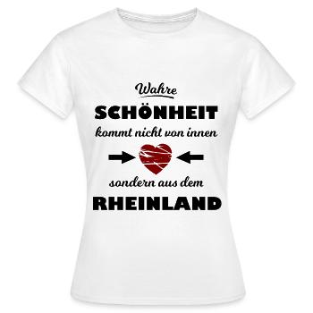 Schönheit aus dem Rheinland - Frauen T-Shirt - Weiß - Vorne - AI Model Female 172 dark (172cm)