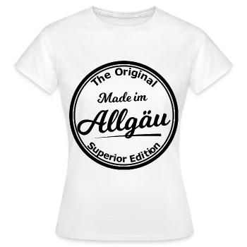 L’édition Allgäu - T-shirt Femme - blanc - Devant - AI Model Female 172 dark (172cm)