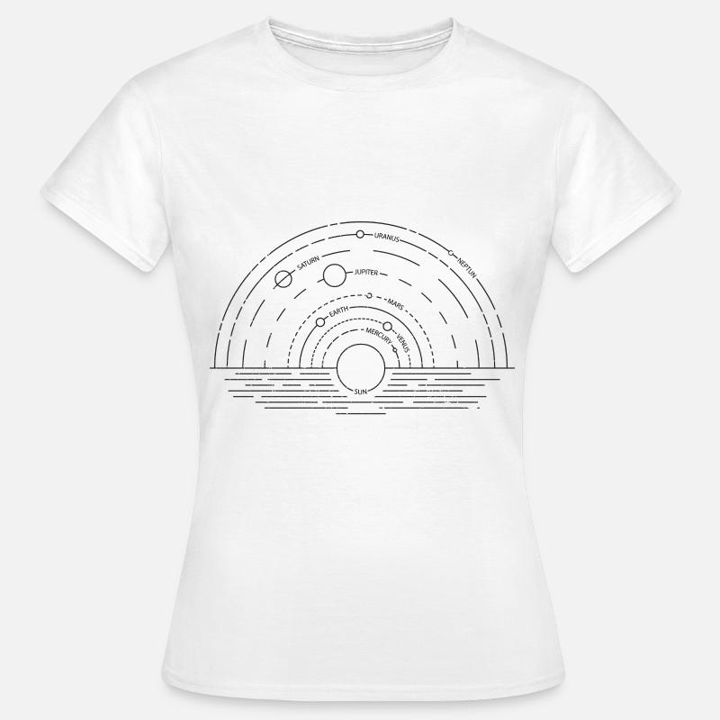 Solar System Nerd Geek Shirt Astrophysics Physics - Women's T-Shirt - white