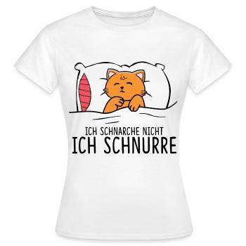 Je ne ronfle pas, je ronronne - T-shirt Femme - blanc - Devant - AI Model Female 172 dark (172cm)