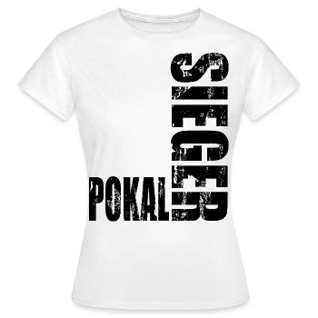 Pokalsieger 2026 - Frauen T-Shirt - Weiß - Vorne - AI Model Female 172 dark (172cm)