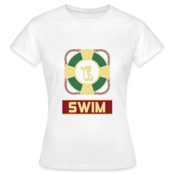 Swimming- Shirt Swimming Pool Pool Water Gift - Women's T-Shirt - white - Front - AI Model Female 172 dark (172cm)