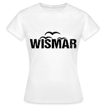 Wismar Möwen Hansestadt - Frauen T-Shirt - Weiß - Vorne - AI Model Female 172 dark (172cm)