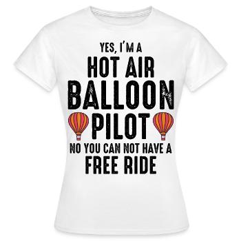 Montgolfière Montgolfière Pilote de montgolfière - T-shirt Femme - blanc - Devant - AI Model Female 172 dark (172cm)