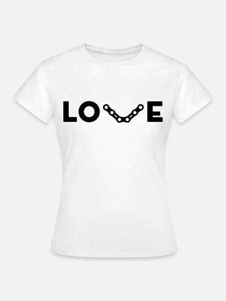 ICH LIEBE FAHRRÄDER - Frauen T-Shirt - Weiß