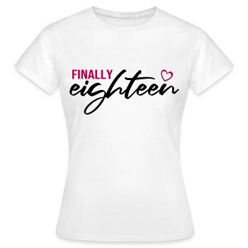18 Geburtstag Damen Birthday - Frauen T-Shirt - Weiß - Vorne - AI Model Female 172 dark (172cm)