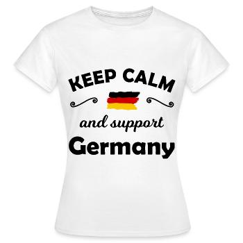 Die Deutschland Supporter - Frauen T-Shirt - Weiß - Vorne - AI Model Female 172 dark (172cm)