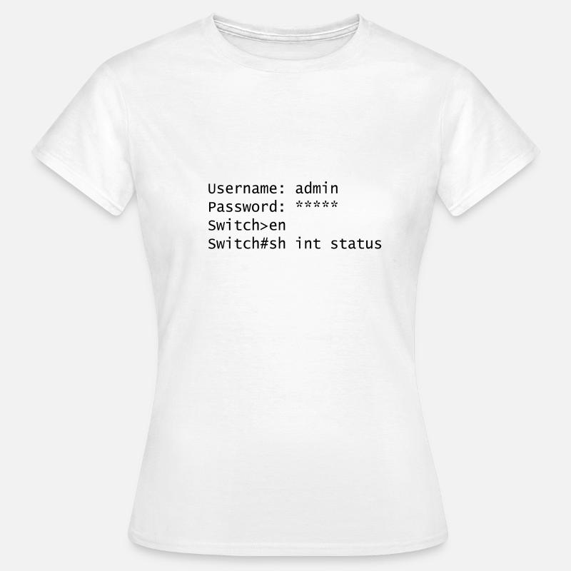 switch network administrator Admin Engineer - Women's T-Shirt - white