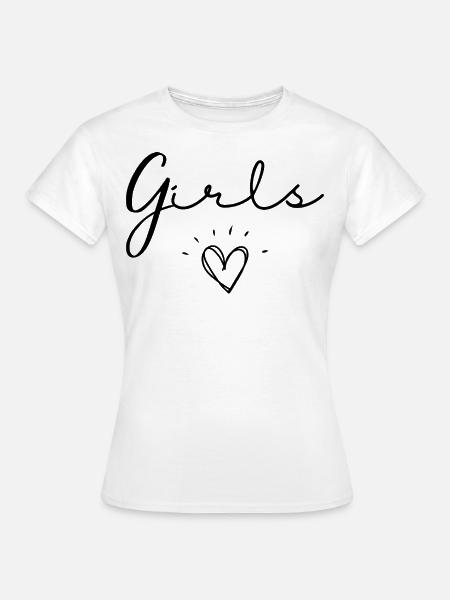 Mädchen. - Frauen T-Shirt - Weiß