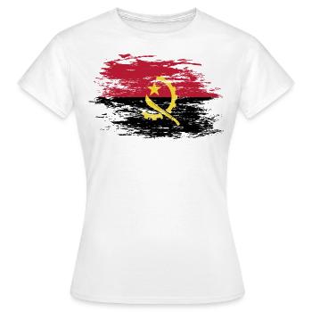 Angola Flagge used - Frauen T-Shirt - Weiß - Vorne - AI Model Female 172 dark (172cm)