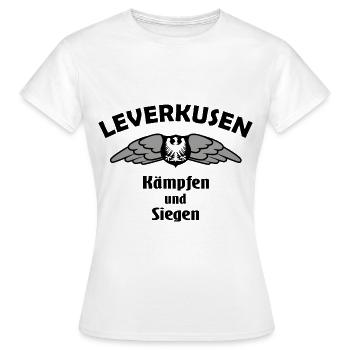 Leverkusen - Frauen T-Shirt - Weiß - Vorne - AI Model Female 172 dark (172cm)