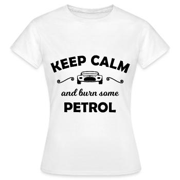 Combustion de l’essence et des voitures - T-shirt Femme - blanc - Devant - AI Model Female 172 dark (172cm)