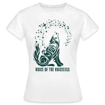 Earth Day Wolf Silhouette Protection des animaux Protection des animaux - T-shirt Femme - blanc - Devant - AI Model Female 172 dark (172cm)