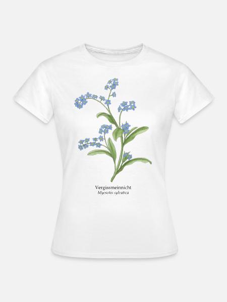 Vergissmeinnicht Blumen - Frauen T-Shirt - Weiß