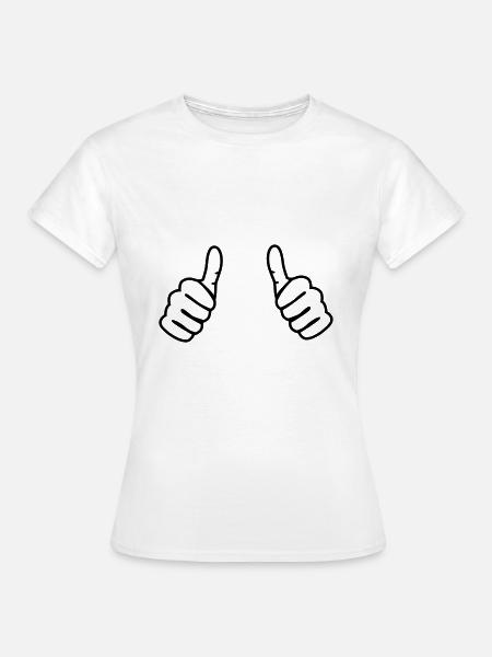 Daumen Symbol - Frauen T-Shirt - Weiß