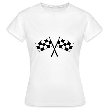 Zielflagge Symbol - Frauen T-Shirt - Weiß - Vorne - AI Model Female 172 dark (172cm)