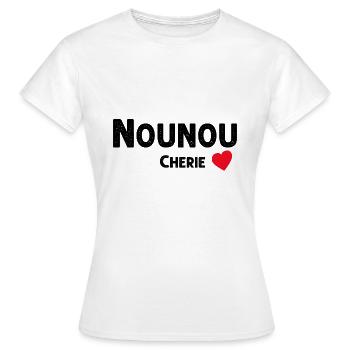 Nounou Chérie C'est La meilleure - T-shirt Femme - blanc - Devant - AI Model Female 172 dark (172cm)