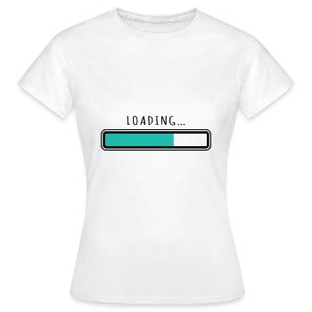 Loading Bar Personalization - Women's T-Shirt - white - Front - AI Model Female 172 dark (172cm)
