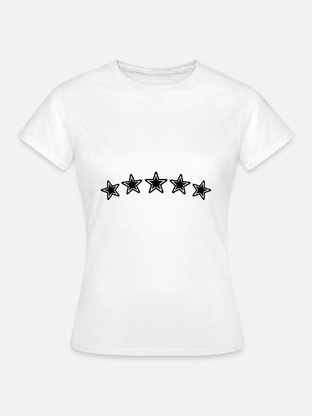 Fünf Sterne Banner - Frauen T-Shirt - Weiß